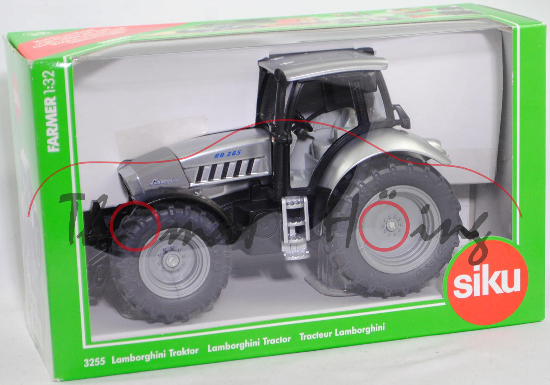 じ*つ様 Siku Lamborghini Traktor 1:32 00000 Lamborghini R8.265 Traktor (Mod. 04-06), weißaluminiummet